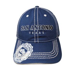 San Antonio Texas The Alamo Est. 1836 Blue OS Adjustable Embroidered 6 Panel